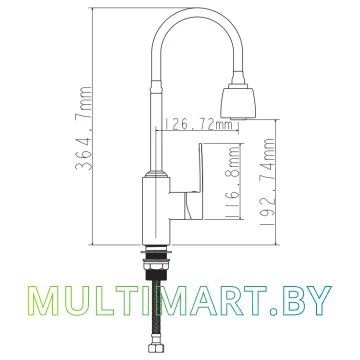 Смеситель Econoce EC0275WT картинка 2